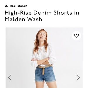 Madewell high rise denim shorts
